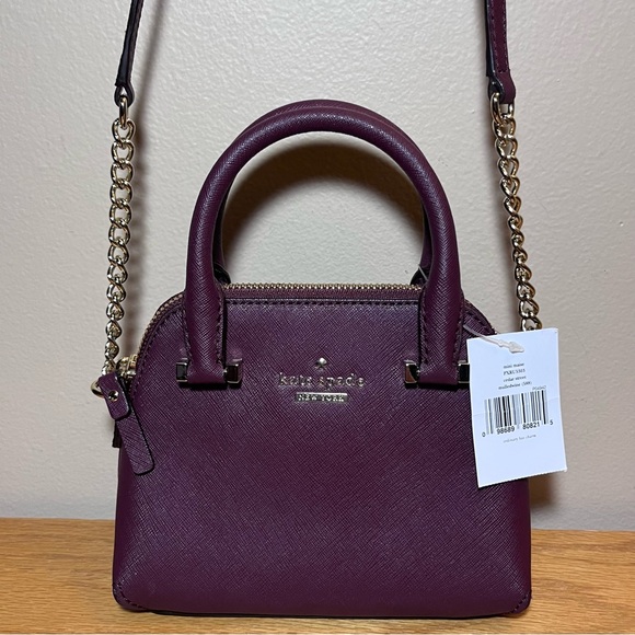 🎉 HP 🎉 NWT Kate Spade Cedar Street Mini Maise Mulledwine Crossbody - Picture 1 of 13